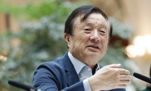 Người sáng lập Huawei Nhậm Chính Phi trong cuộc họp báo tại trụ sở công ty ở Thâm Quyến hai tuần trước. Ảnh: SCMP.