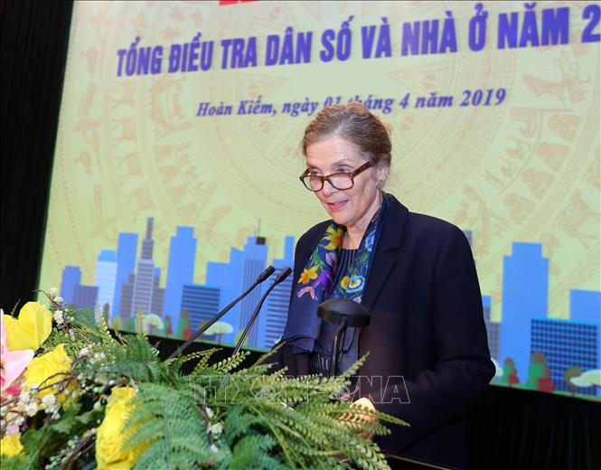 Bà Astrid Bant, Trưởng đại diện Quĩ dân số Liên hợp quốc (UNFPA) tại Việt Nam (Ảnh: Danh Lam/TTXVN).