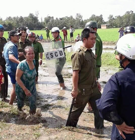 Phần đất tranh chấp - nơi xảy ra vụ xô xát và lực lượng chức năng đến can thiệp, xử lý.