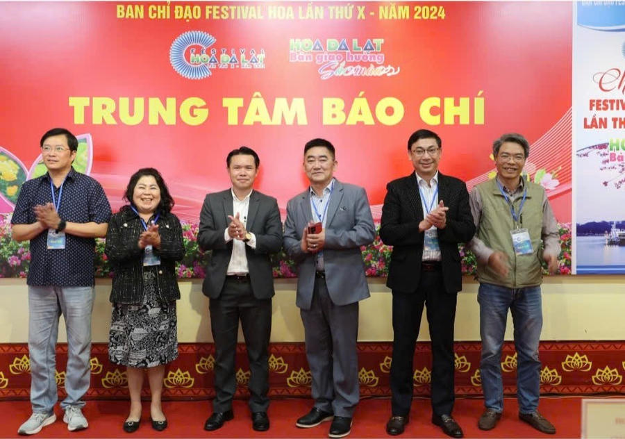 Trung tâm báo chí phục vụ Festival Hoa Đà lạt năm 2024 chính thức hoạt động từ ngày 2/12. Ảnh: Báo Lâm Đông
