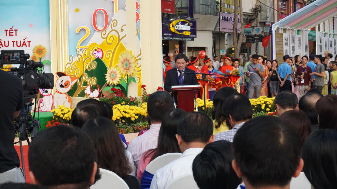 Ông Dương Anh Đức, Giám đốc Sở Thông tin - Truyền thông TP, Trưởng BTC phát biểu khai mạc.