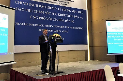 Ông Phạm Lương Sơn, Phó Tổng giám đốc Bảo hiểm xã hội Việt Nam phát biểu khai mạc Hội thảo