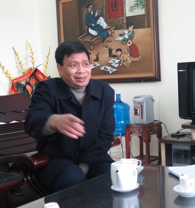 Ông Vũ Minh Thuật, Hiệu trưởng Trường THPT Lê Quý Đôn trong buổi làm việc với PV ngày 17/12.