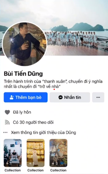 Tài khoản Facebook đối tượng sử dụng để kết bạn tiếp cận với nạn nhân.