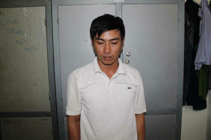 Đối tượng Trần Xuân Chương tại cơ quan điều tra.