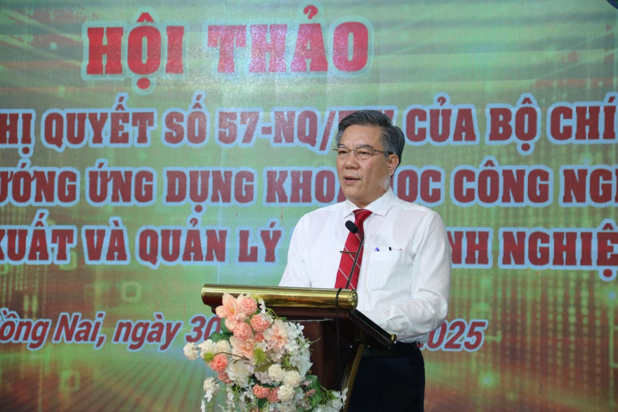 Ông Dương Minh Dũng (Phó Chủ tịch UBND tỉnh Đồng Nai) phát biểu tại hội thảo