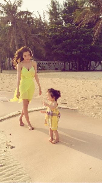 Cadie trông có vẻ rất thích thú và thoải mái. Ảnh: facebook.