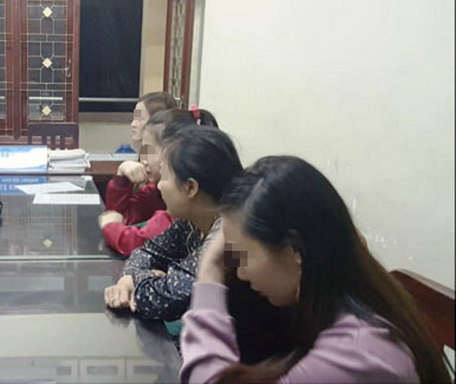 Các đối tượng tại Công an huyện Phù Mỹ (Ảnh báo Bình Định).