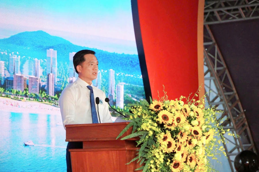 Ông Trần Minh khoa, Chủ tịch UBND TP Phú Quốc phát biểu tại Lễ phát động (Ảnh: Khánh Thùy)