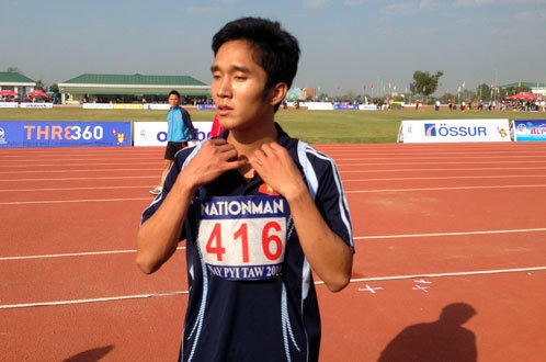 VĐV khiếm thị Nguyễn Ngọc Hiệp cũng sẽ thi đấu trong ngày 8-9 ở nội dung nhảy xa. Ảnh: Vũ Công Lập