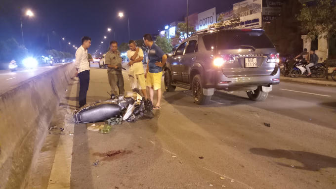 Hiện trường vụ tai nạn.