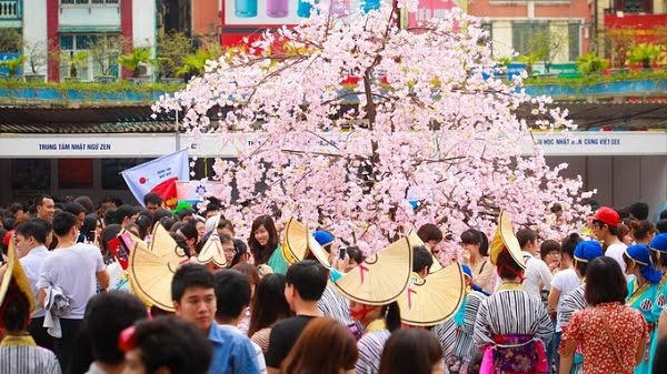 Lễ hội văn hoá Việt - Nhật tại TP Đà Nẵng diễn ra chân cầu Rồng.