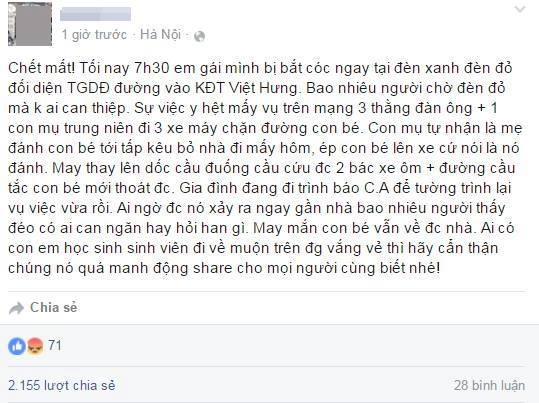 Những dòng chia sẻ gây hoang mang dư luận. Nguồn: Facebook.