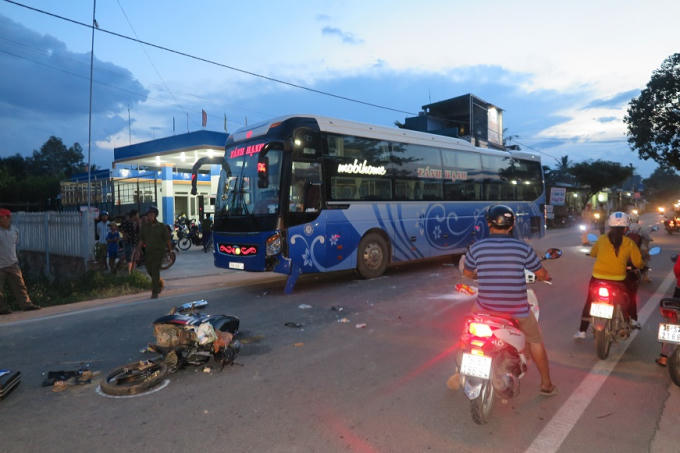 Hiện trường vụ tai nạn. Ảnh: CATN.