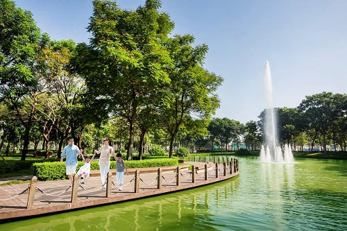 Lối đi xanh dành cho cư dân Celadon City tạo không gian sống xanh, bảo vệ sức khỏe người dân