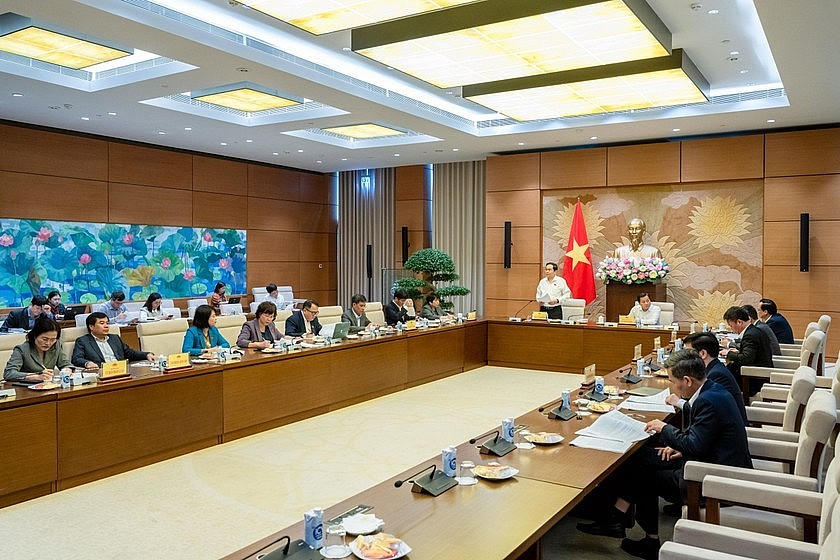 Quang cảnh cuộc làm việc. (Ảnh: Phạm Thắng)