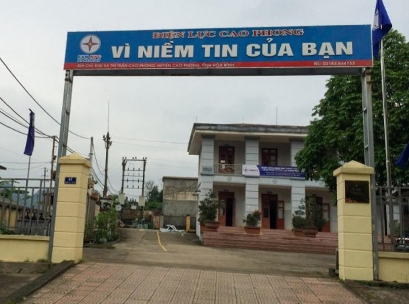 Trụ sở Điện lực huyện Cao Phong.