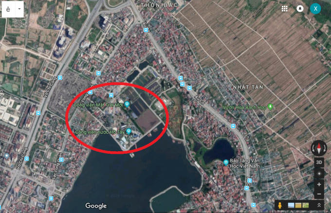 Công viên nước Hồ Tây nơi xảy ra sự việc.