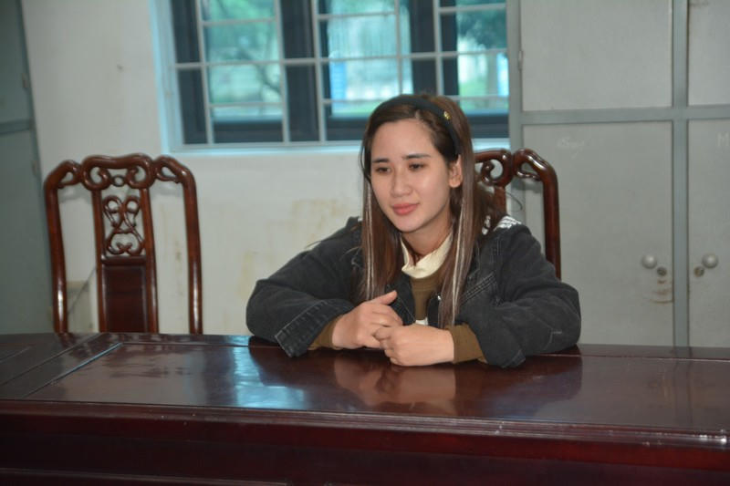Đỗ Thị Bích tại cơ quan Công an.