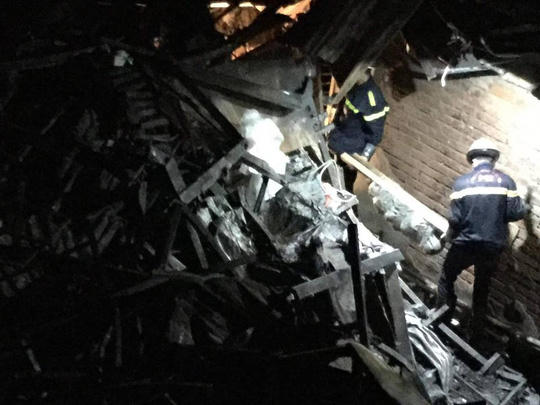 Cận cảnh hiện trường sau vụ cháy.