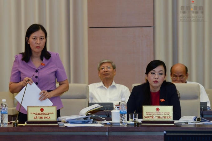 Chủ nhiệm UB Tư pháp Lê Thị Nga đề nghị Chính phủ kiểm tra lại việc bổ nhiệm cán bộ tại Bộ Công thương gây nghi ngờ trong dư luận. (Ảnh: Quochoi.vn).