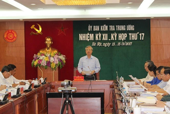 Phiên họp thứ 17 của UBKT T.Ư (Ảnh: Tiền Phong)