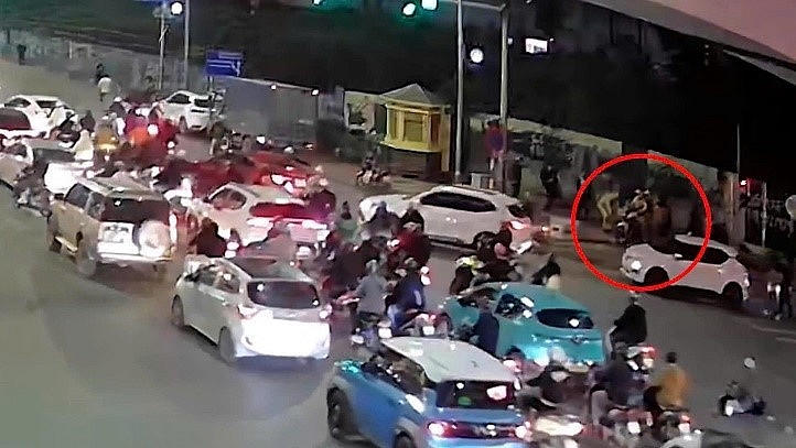 Vị trí nơi hai mẹ con chị Th tìm đến nhờ CSGT hỗ trợ.