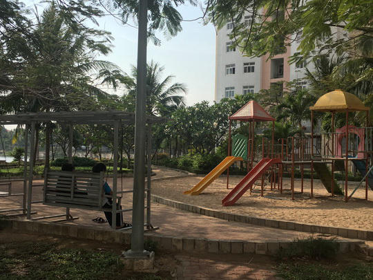 Công viên chung cư Lakeside, nơi ông Nguyễn Khắc Thủy bị tố cáo dâm ô trẻ emẢnh: Ngọc Giang.