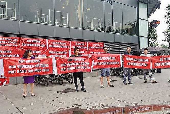 Cư dân tố Chủ đầu tư sử dụng mặt bằng sai mục đích. Ảnh TP