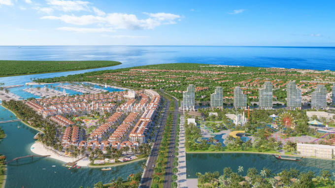 Phối cảnh KĐTND ven sông Đơ và Sun tổ hợp vui chơi giải trí Sun World
