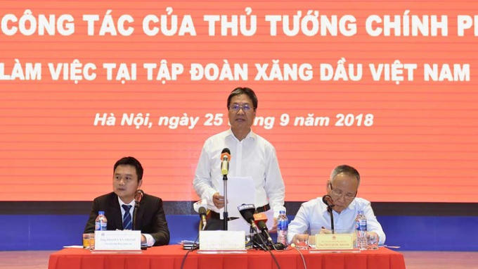 Phó chủ nhiệm VPCP Nguyễn Cao Lục phát biểu tại buổi làm việc - Ảnh Nhật Bắc