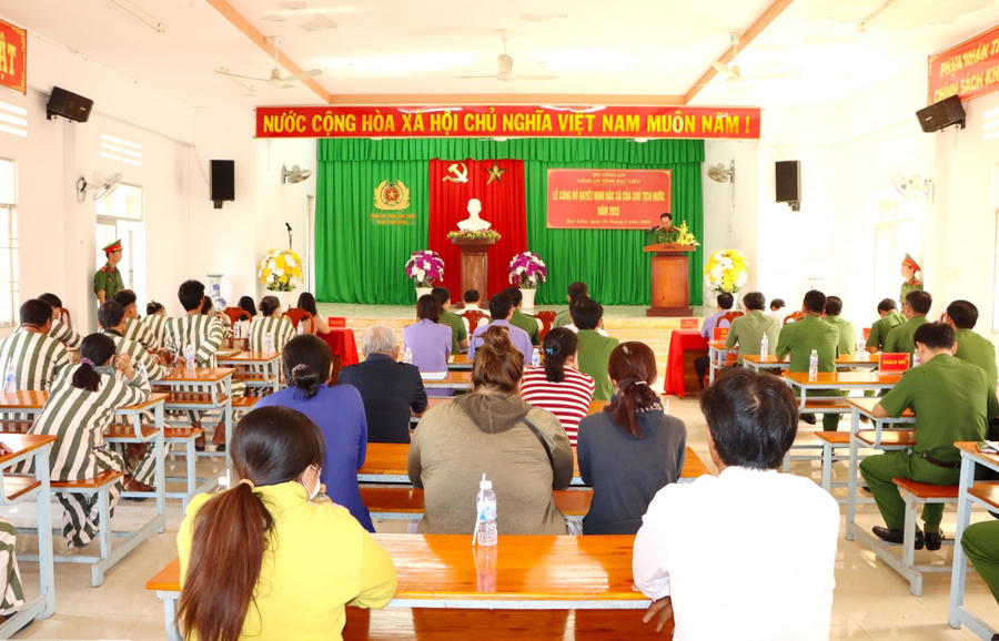 Quang cảnh Lễ công bố Quyết định đặc xá năm 2025.
