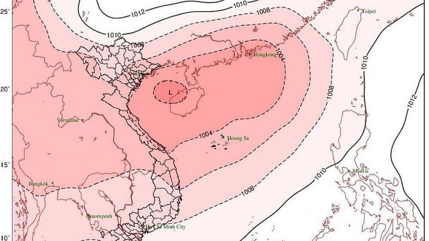 Sáng sớm 22/9, bộ phận không khí lạnh này sẽ ảnh hưởng đến khu vực phía Đông Bắc Bộ.