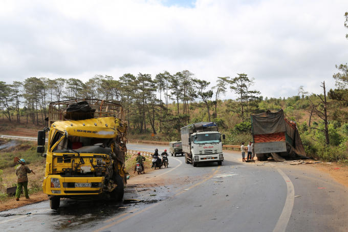Hiện trường vụ tai nạn.