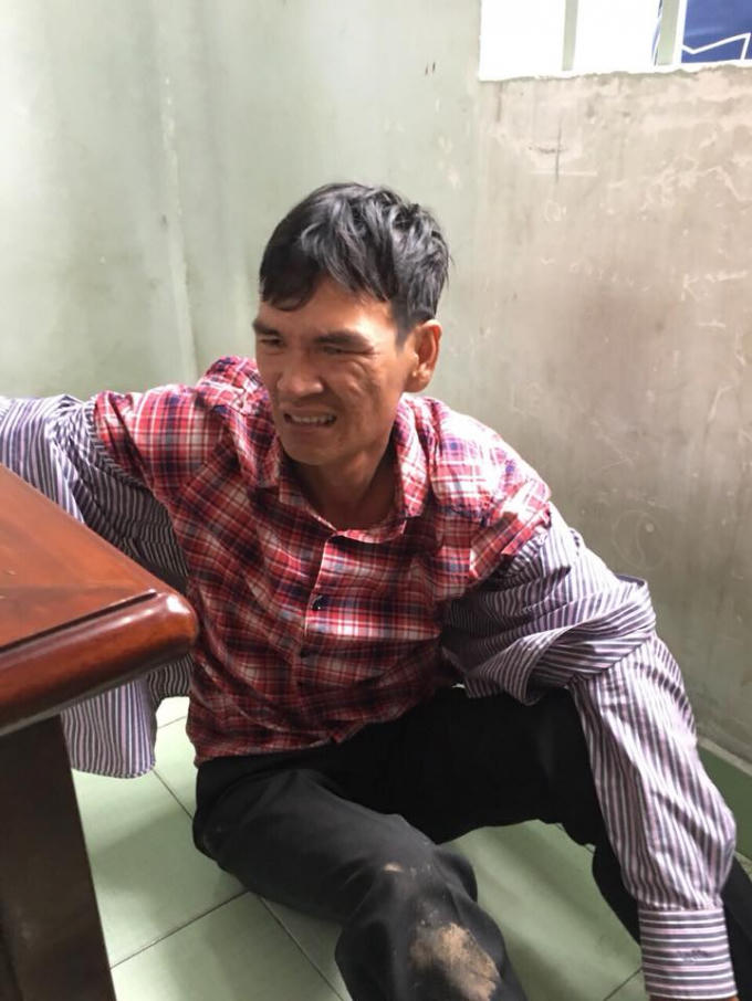 Đinh Khắc Thảo lúc mới bị CSHS bắt giữ.