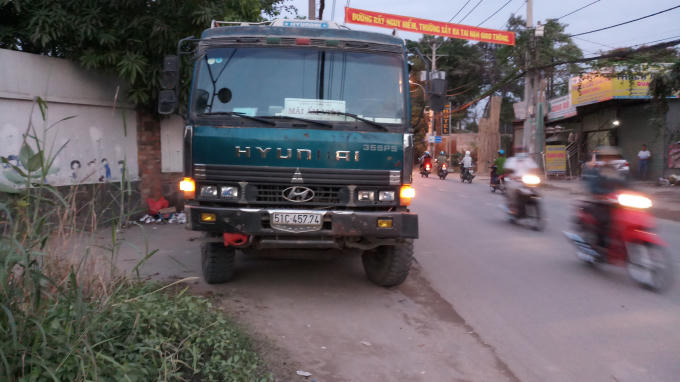 Chiếc xe ben cán chết người.