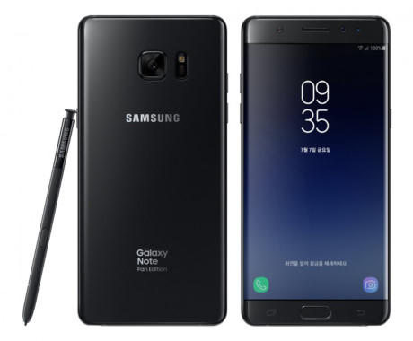 Mặt sau mẫu phalet này sẽ có dòng chữ Galaxy Note Fan Edition để phân biệt với Note 7 cũ.