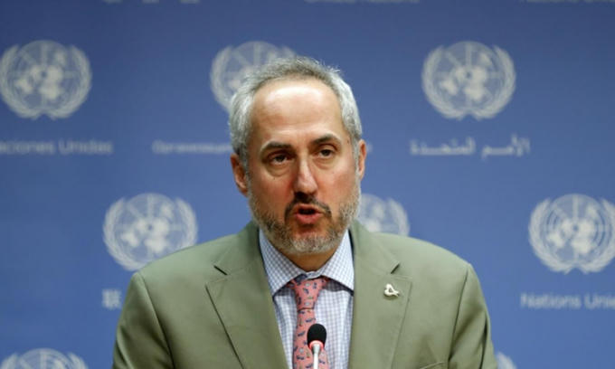 Ông Stephane Dujarric, phát ngôn viên của Tổng thư ký Liên Hợp Quốc. (Ảnh: Reuters).