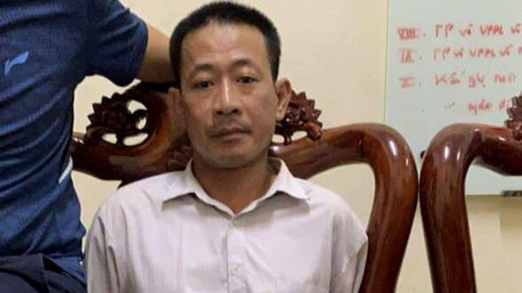 Nghi phạm Lê Minh Hải tại cơ quan Công an.