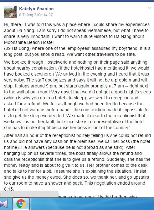 Đ&agrave; Nẵng: Kh&aacute;ch nước ngo&agrave;i &ldquo;tố&rdquo; bị nh&acirc;n vi&ecirc;n kh&aacute;ch sạn h&agrave;nh hung