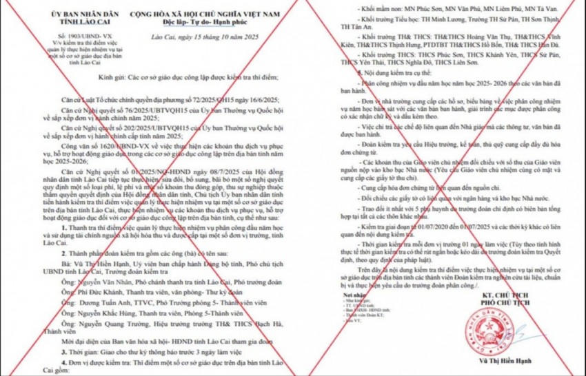 Văn bản giả mạo do Trần Đình Duy "tự chế".