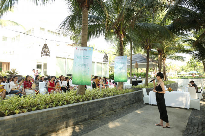 Xuân Lan trong buổi casting.