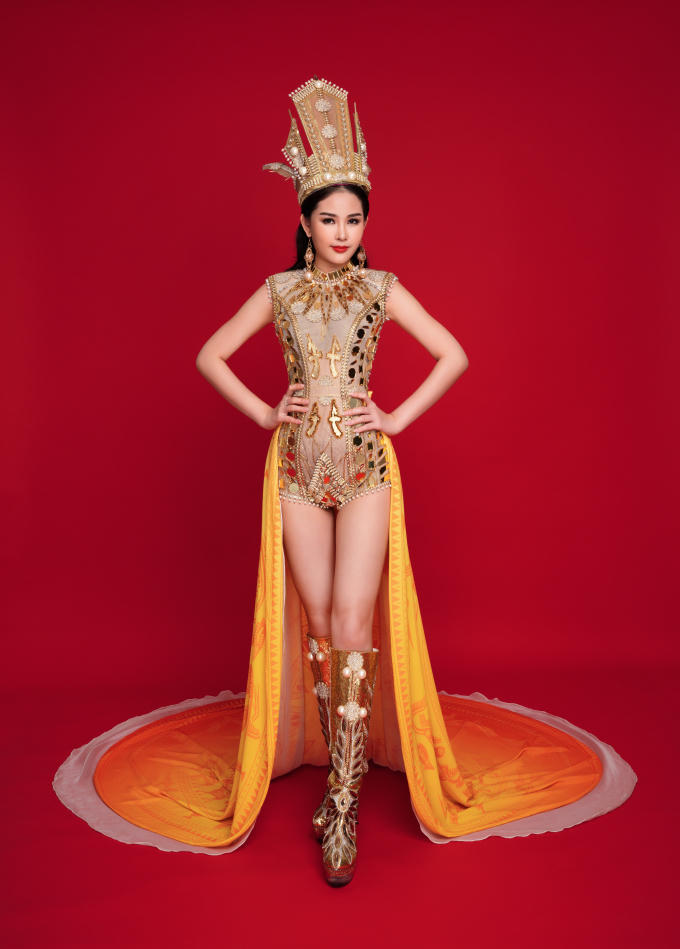Ngân Anh mang hình tượng mẹ Âu Cơ đến Miss Intercotinental 2018