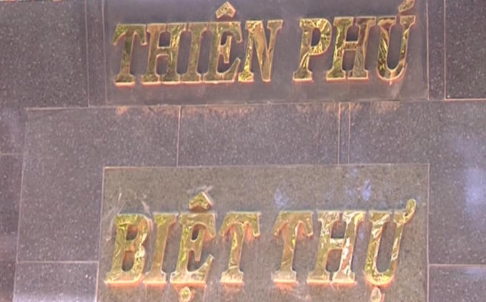 Biệt thự Thiên Phú nơi ông Phương hành nghề y trái phép.