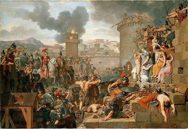  Xác chết thối rữa được người La Mã dùng máy ném vào trong thành đối phương.