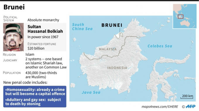 Quốc vương Brunei là người đã phê chuẩn bộ luật. (Ảnh: AFP)