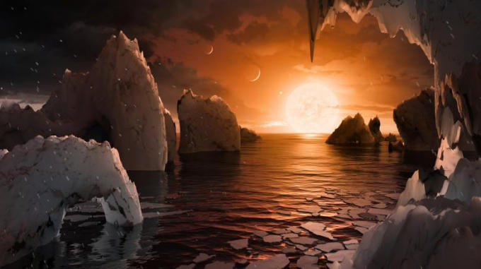 Mô tả bề mặt của Trappist-1f. (Ảnh: Reuters)