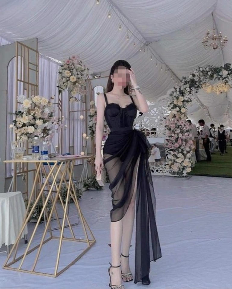 Cận cảnh trang phục đi ăn cưới bạn thân của nữ chính trong đoạn clip TikTok (Ảnh: Facebook nhân vật).