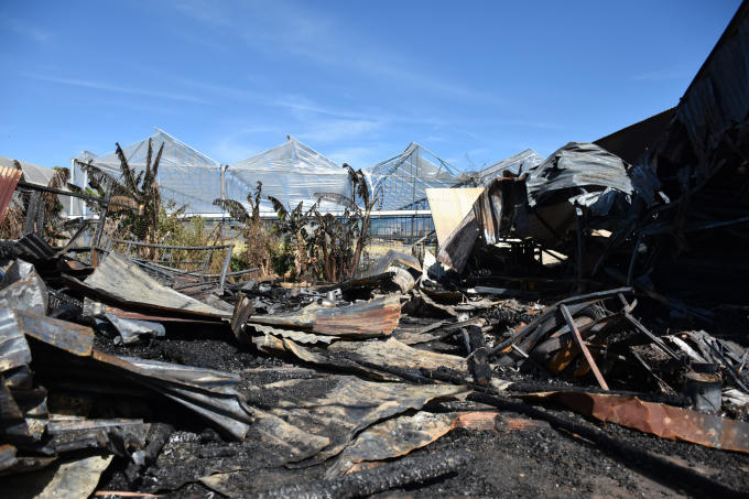 Hiện trường vụ ch&aacute;y s&aacute;ng sớm ng&agrave;y 26/2.