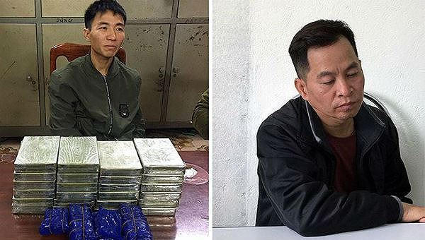 Khà A Sùng và Trần Minh Phương tại cơ quan điều tra.